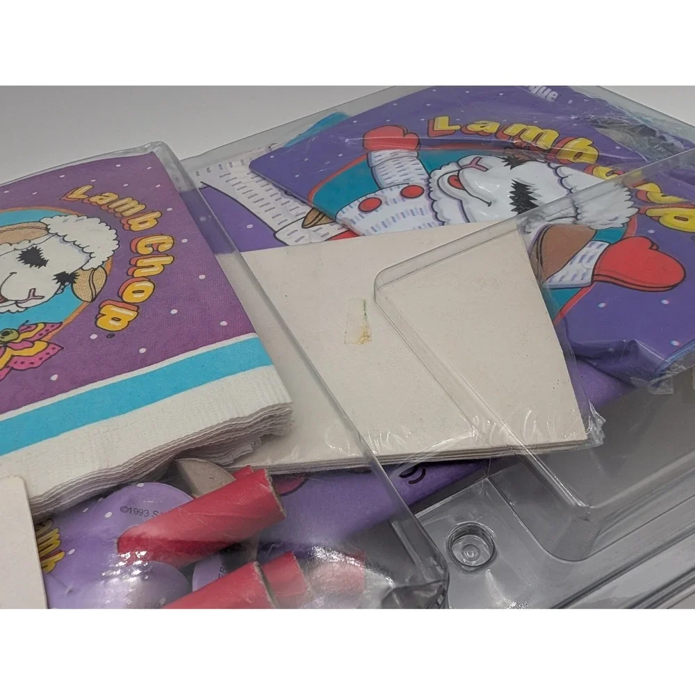 Unique Lamb Chop Party Set‎ Vintage 1993 Shari Lewis 8 Guest